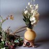 White Dried Flower Vase